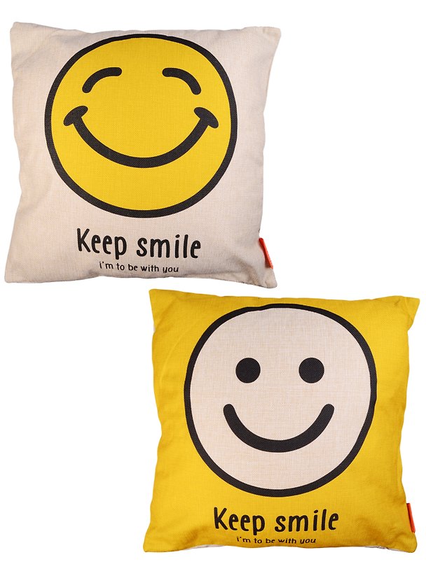 Подушка Смайлы Keep Smile (ткань) (43х43) 2585903 — 1