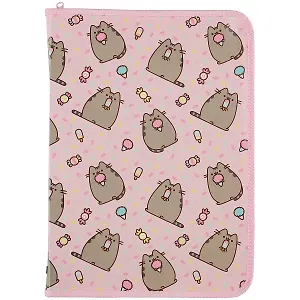 Папка для тетрадей А4 "Pusheen" 32,5*23*2,5, пластик, молния с трех сторон