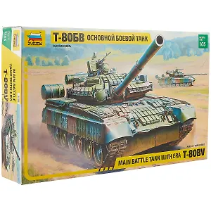 Сборная модель ЗВЕЗДА, Бронетехника, Танк, Т-80БВ, 1:35