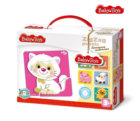 Пазл MAXI BABY TOYS ЗИГЗАГ Домашние животные 18эл. 353548 — 1