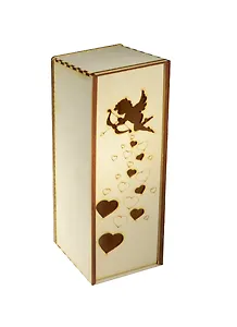 Коробка под Шампанское Купидон (152188) (дерево) (упаковка)