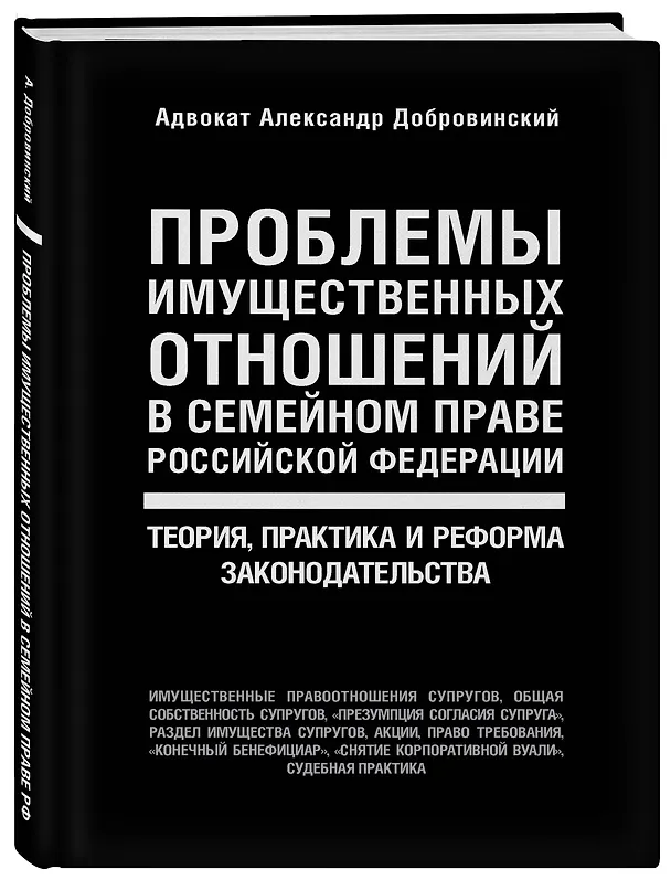 Книга Проблемы имущественных отношений в семейном праве Российской Федерации. Теория, практика и реформа законодательства (Александр Добровинский) — 4