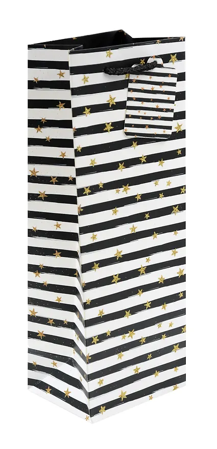 Пакет бутылочный 34,5*12,5*10 "Shine" бум.мат.ламинат 3040647 — 1
