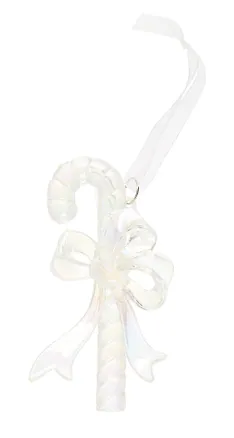 Новогоднее подвесное украшение Трость перламутровая (пластик) (ПВХ бокс) (7х12) (12-09229-2-N19) 3047330