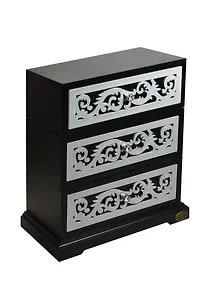 Шкатулка для украшений Шкафчик черно-белый (24х12х26) (186-132)