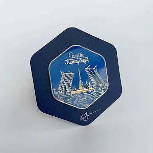 Магнит ночь Мост, с подвесом (Санкт-Петербург) (спб 107б)