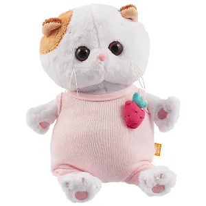 Мягкая игрушка Ли-Ли BABY в розовом комбинезоне с клубничкой (20 см) (LB-019)