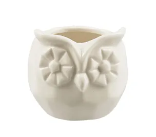Кашпо Сова (белая) (керамика) (8х8) (12-06650-202306-102) 2996701