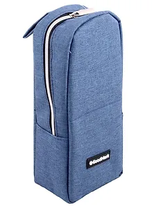 Пенал-косметичка "Private", вертикальный, темно-синий, 21х9х6 см