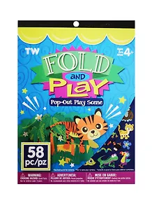 Альбом д/творч. Fold and Play Джунгли (1079599) (3 л.) (215 дет.) (3 стр. накл.) (4+)
