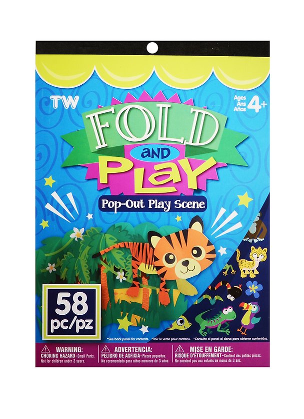Альбом д/творч. Fold and Play Джунгли (1079599) (3 л.) (215 дет.) (3 стр. накл.) (4+) 2531462 — 1