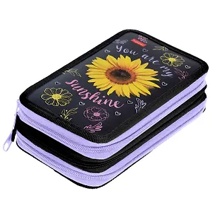 Пенал 3 отделения "Sunshine" 190*110 мм, молния 2970188