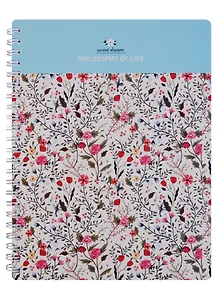 Тетрадь 80 листов клетка "Floret"