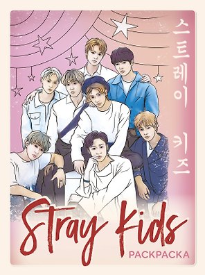 Stray kids. Раскраска с участниками одной из самых популярных k-pop групп