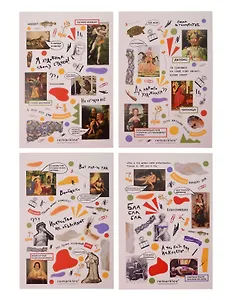 Набор стикеров «Нескучное искусство 2», 4 листа, Remarklee