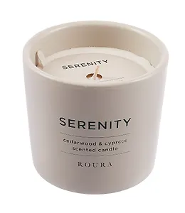 Свеча ароматическая в стакане Кедр и Кипарис (керамика) (9х9) (250г)