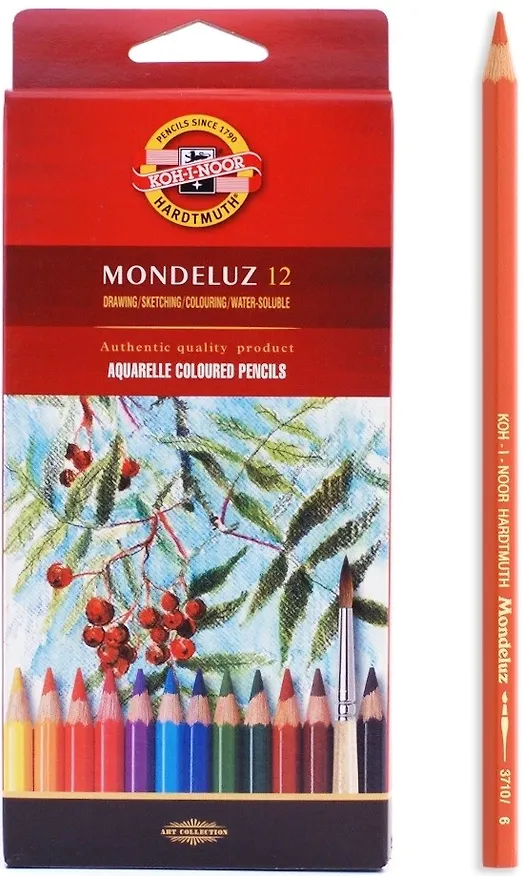 Карандаши цветные Koh-I-Noor, Mondeluz, акварельные 12 цветов 203117 — 5
