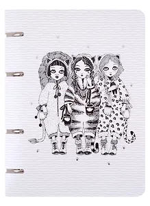 Тетрадь на кольцах в клетку Listoff, "Милашки", 100 листов