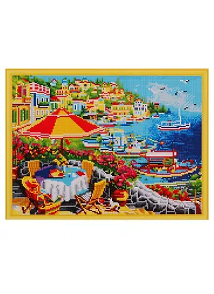 Алмазная мозаика ТМ Рыжий Кот (классич.) 40*50см Солнечная набережная, на подрамнике AC4019 2761253