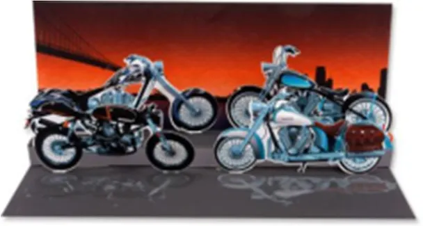 3D открытка Мотоциклы (Motocycles) (панорама) (A149) 2384689 — 1