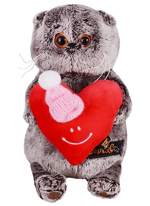 Мягкая игрушка Басик с сердечком-смайликом (19 см) (Ks19-081) 2652143