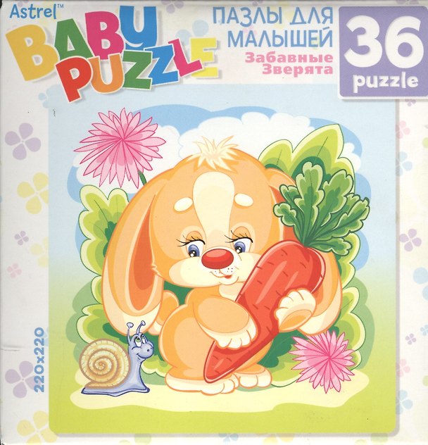 Пазл 36А 6258 Забавные зверята Зайчонок (220х220) (3+) (коробка) 2339800 — 1