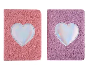 Книга для записей А6 80л кл. с мехом "Сердце" с мехом, тонир.блок, ассорти