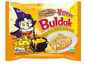 Лапша Samyang BULDAK со вкусом курицы в соусе четыре сыра Quattro Cheese, пачка, 145г