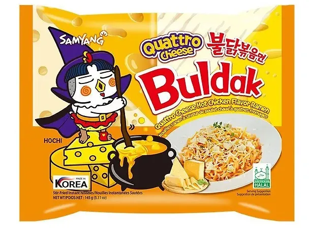 Лапша Samyang BULDAK со вкусом курицы в соусе четыре сыра Quattro Cheese, пачка, 145г 3092050 — 1