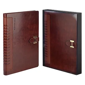 Ежедневник недат. А5+ 160л 175x245 "Сариф экстра" коричневый, иск.кожа, мягкий переплет, офсет, ляссе, подар.карт.коробка с ПВХ-крышкой