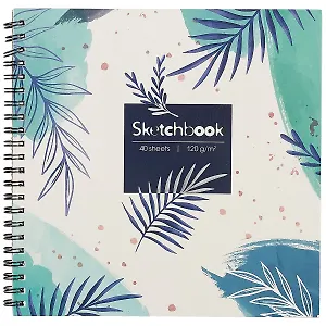 Скетчбук 195*195 40л "Ботаника" 120г/м2, тв.обложка, евроспираль