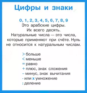 Правила по математике в таблицах. Набор карточек. 1-4 кл. — 2439844 — 1