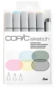 Набор маркеров Copic Sketch смешанные цвета, 6 цветов
