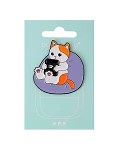 Значок Котик с планшетом (металл) (12-5769-A34)