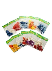 Декор Хризантема ассорти средн. (00011843) (D=4см) (10шт в наборе) (в ассорт.) (упаковка)