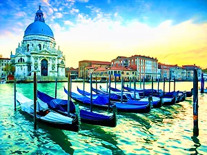 Набор для раскрашивания по номерам ТМ Рыжий Кот Холст с красками 22х30см Венеция. Вид на Гранд-канал (Ат. HS237)