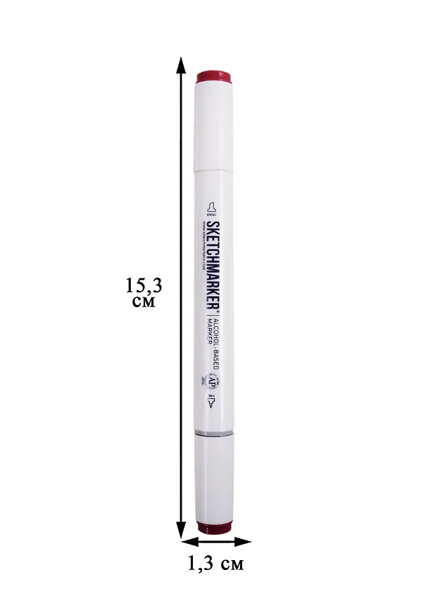 Маркер двухсторонний Красный свитер, спирт.основа, цв.R100, Sketchmarker 257322 — 2