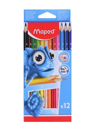 Карандаши цветные Maped, Pulse, пластиковые 12 цветов — 250515 — 1