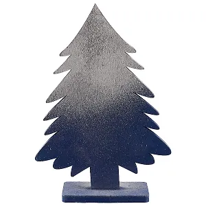 Ёлочка синяя с напылением, 18 см
