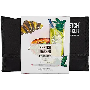 Маркеры 24цв "Food Set", сумка-органайзер, Sketchmarker