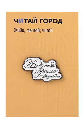 Значок металлический Веду себя хорошо (ЗнЦтВсх1) 3147940