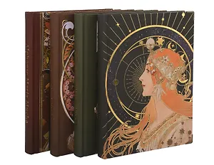 Книга для записей 265*190 82л нелин. "А. Муха" тверд.обл., цв.срез, ассорти