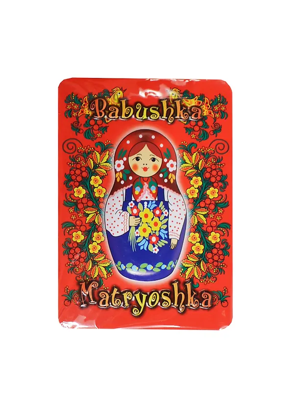 Магнит Матрешка на красном фоне (025-1-34AS-F-R) 2381130 — 1