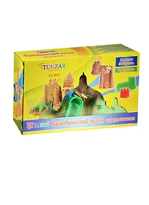 Кинетический песок цветной с формочками (Tz 3531) (2 пакета х 500г) (6 формочек) (Kids creative) (3+) (коробка)