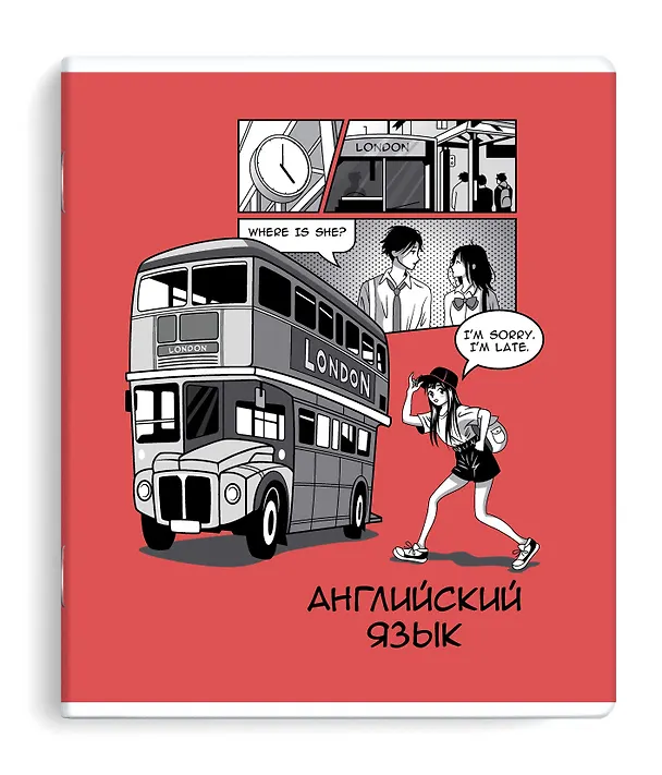Тетрадь 48л кл. ТЕМА "Аниме" Английский язык мел.картон, ТВИН УФ-лак,справ.мат-лы 3000303 — 1