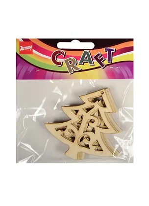 Деревянные заготовки в пакете с хедером, 6 шт, елочки 2536858