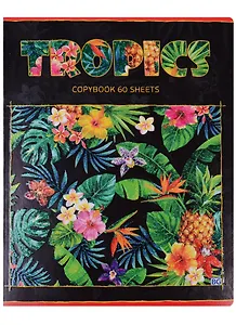 Тетрадь в клетку BG, "Тропики", 60 листов, в ассортименте