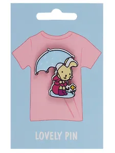 Значок Зайка с зонтиком (акрил)