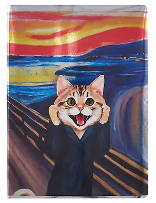 Тетрадь А4 80л кл. "Крик" мел.картон, выб.лак, глянц.ламинация, печать по металлиз.пленке серебро 3083961