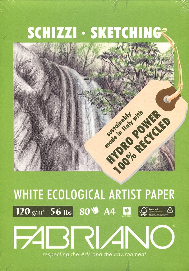 Блокнот для зарисовок 21*29,7см 80л "Disegno Ecologico per Artisti" 120г/м2, Fabriano 2932201 — 1
